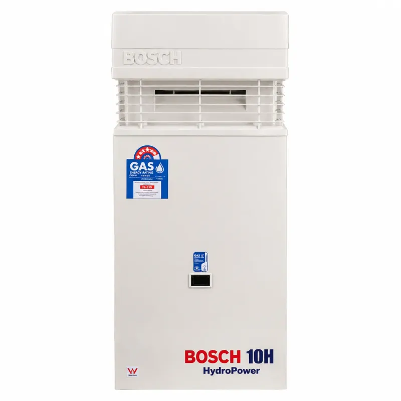 Bosch 10H Hydro Powered 10L 4.6 Star Continuous Flow Gas Water Heater (50°C Preset)