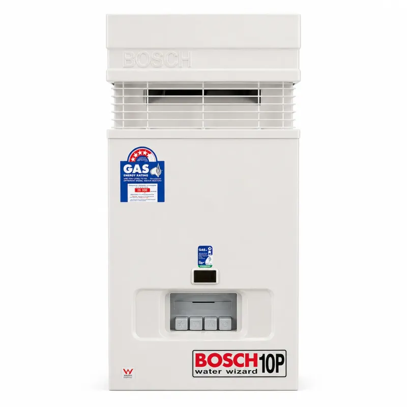 Bosch 10P Pilot 10L 4.6 Star Continuous Flow Gas Water Heater (50°C Preset)